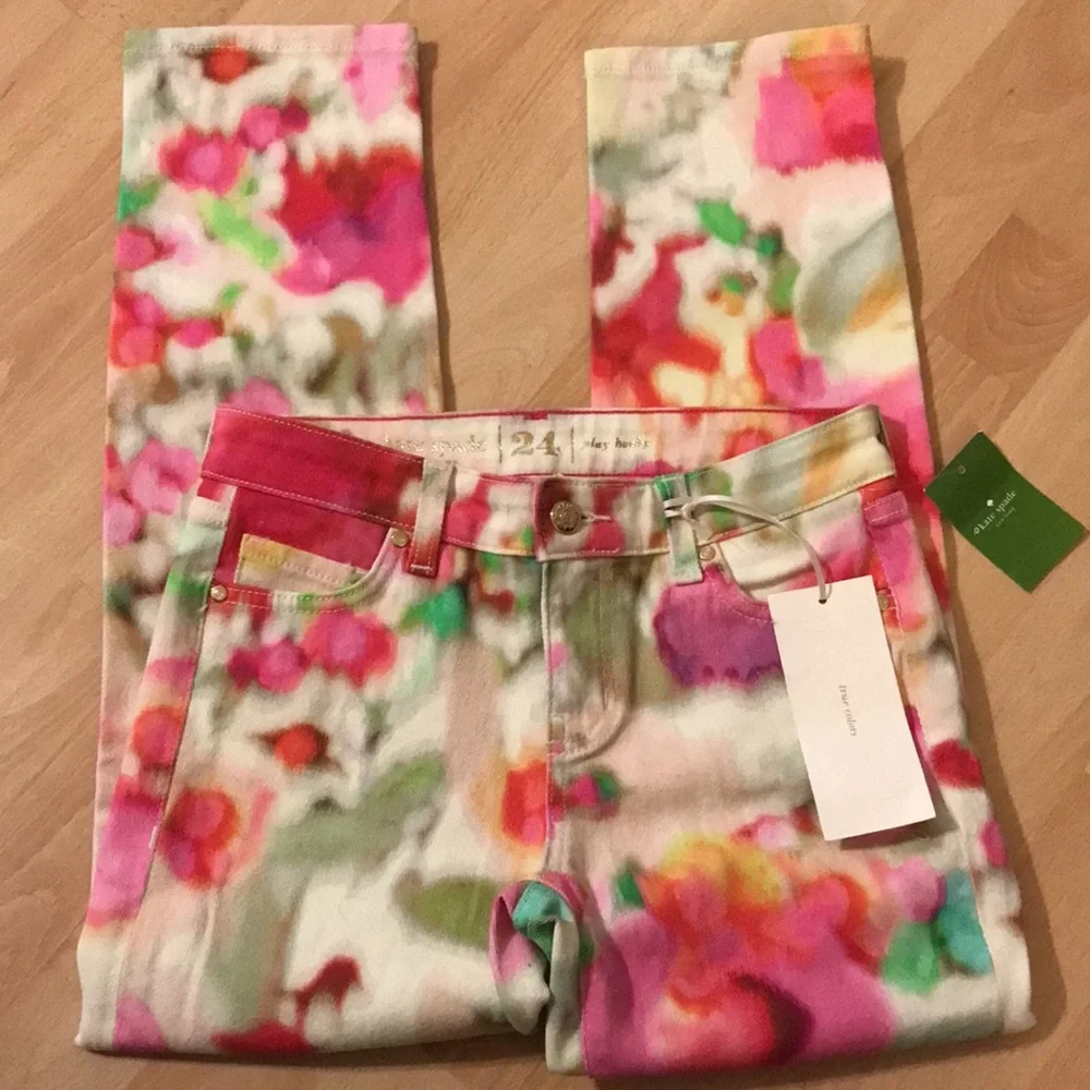 ♠️Kate Spade (NWT)♠️…Women’s 24…Perry Street Play Hooky Colorful Cropped Jeans! - Picture 16 of 17